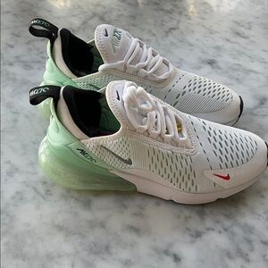 Nike Air Max 270 Sneakers - White and Mint Green